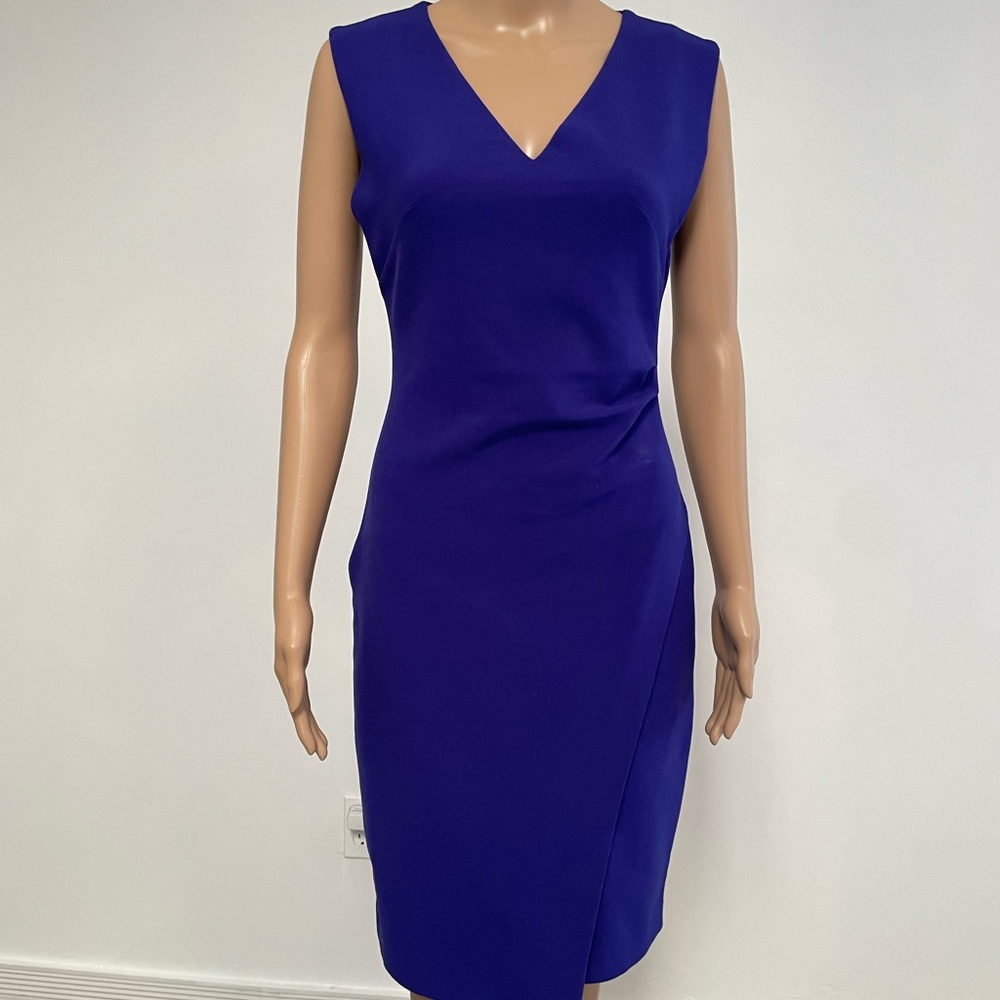 Diane Von Furstenberg purple stretch sheath dress size 2.